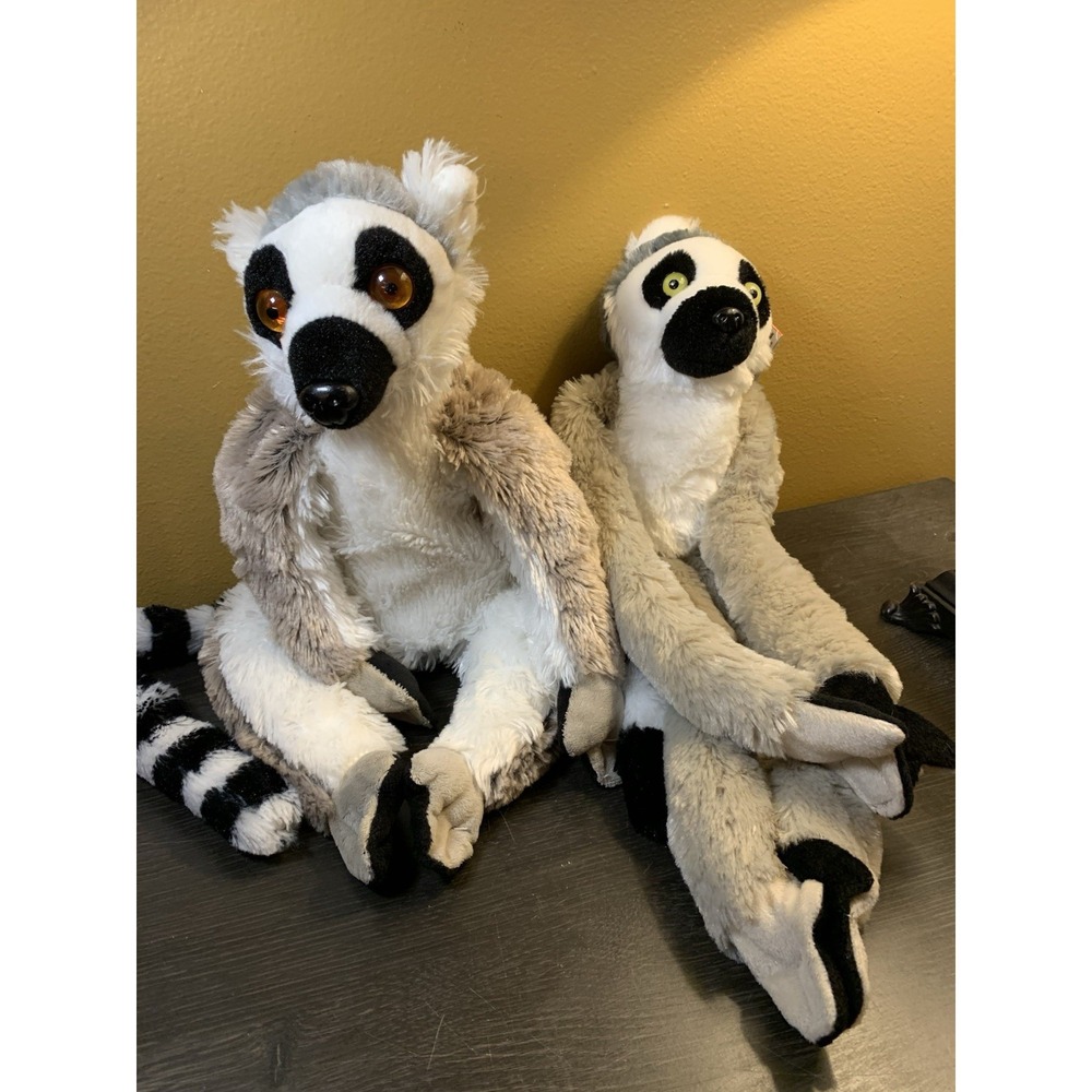Wild‎ Republic Ring Tailed Lemurs Plush Stuffed Animal Toys Hanging 11" & 18"